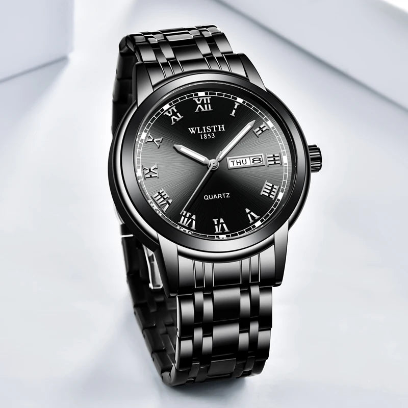 Man Watch Quartz Watches Luxury Business Waterproof Luminous Men Wristwatches Sports Stainless Steel Watches for Man
