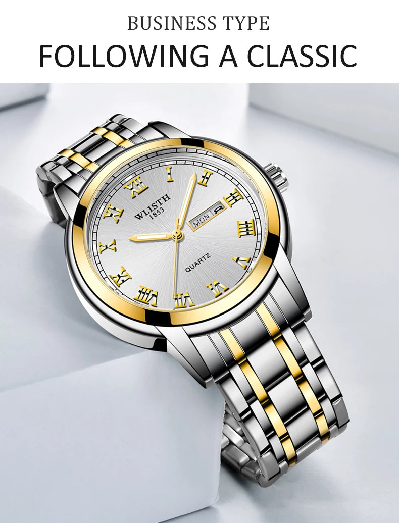 Watches for man Luxury Quartz Wristwatch Men Fashionable Business Waterproof Luminous Mens Watch Clock Man Watches Relogio