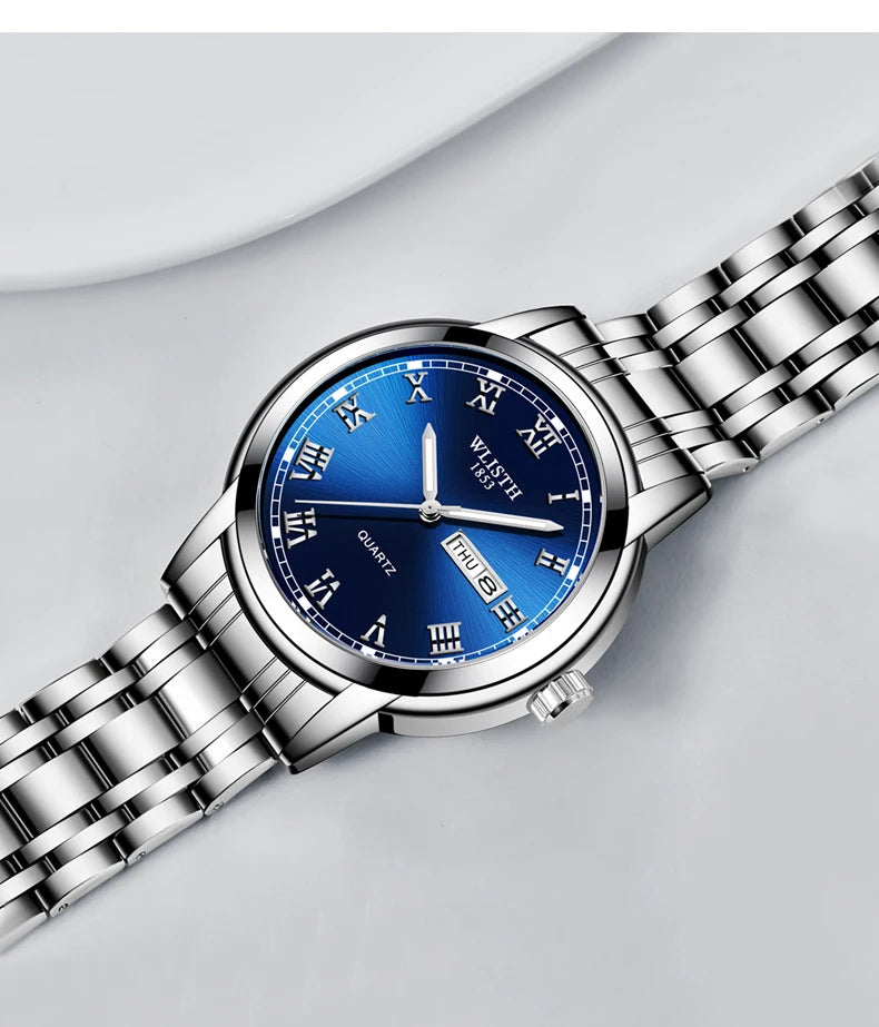 Man Watch Quartz Watches Luxury Business Waterproof Luminous Men Wristwatches Sports Stainless Steel Watches for Man